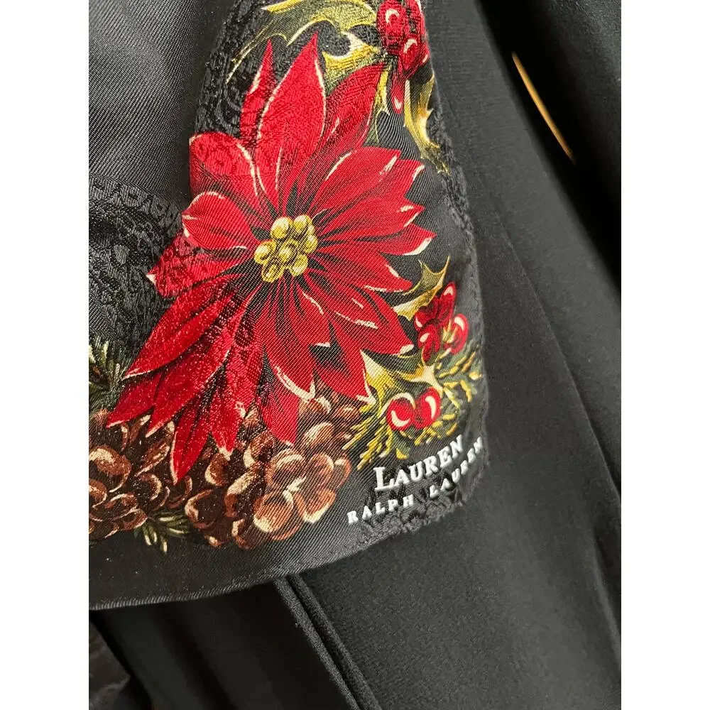 Vintage silk scarf with flowers by Ralph Lauren
